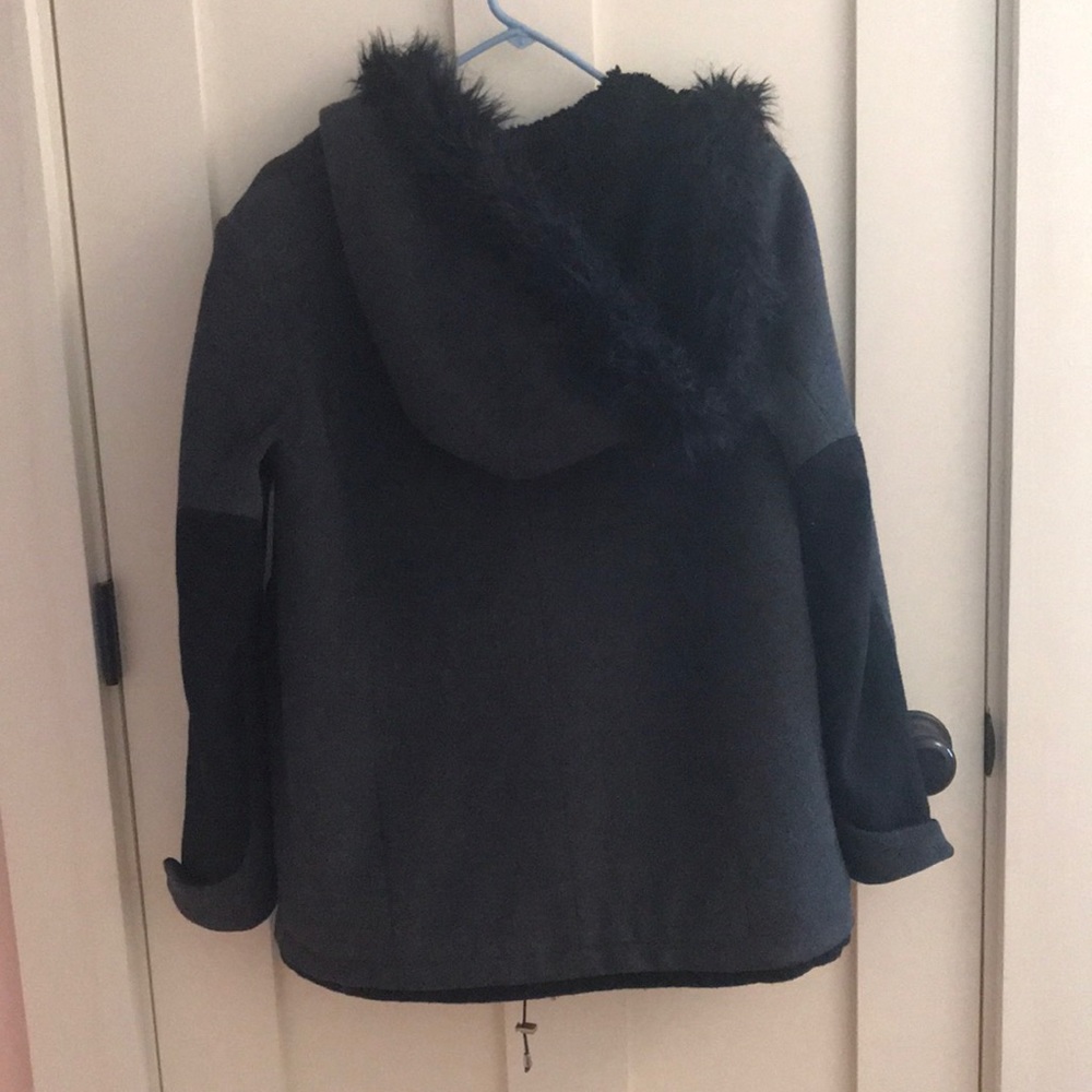 Zara Basic Zip Up Winter Jacket, Hooded. Black - image 4